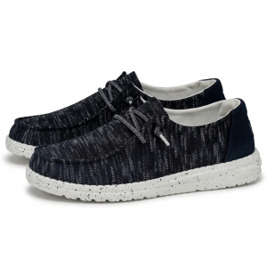 Multihued Woven Textile Lace Up