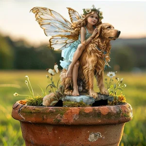 The Blonde Fairy and the Golden Retriever